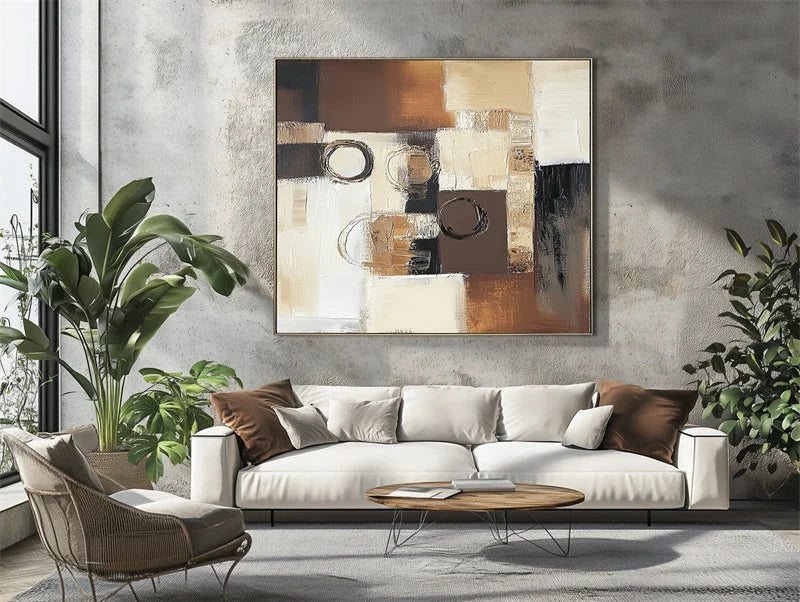 Multicolor Echoes Of Geometry Abstract Art - Artwallpainting