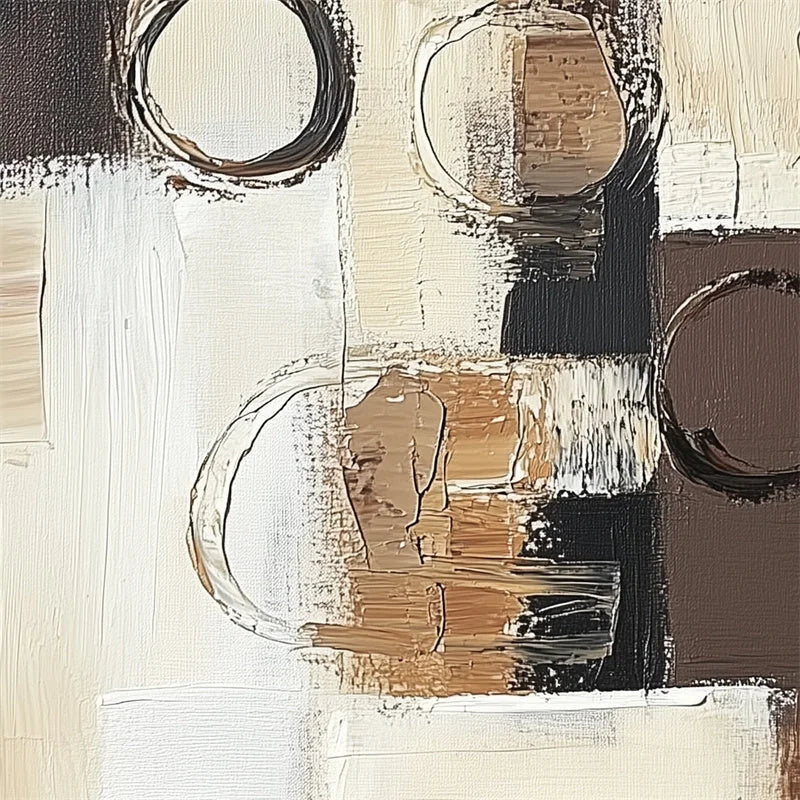 Multicolor Echoes Of Geometry Abstract Art - Artwallpainting
