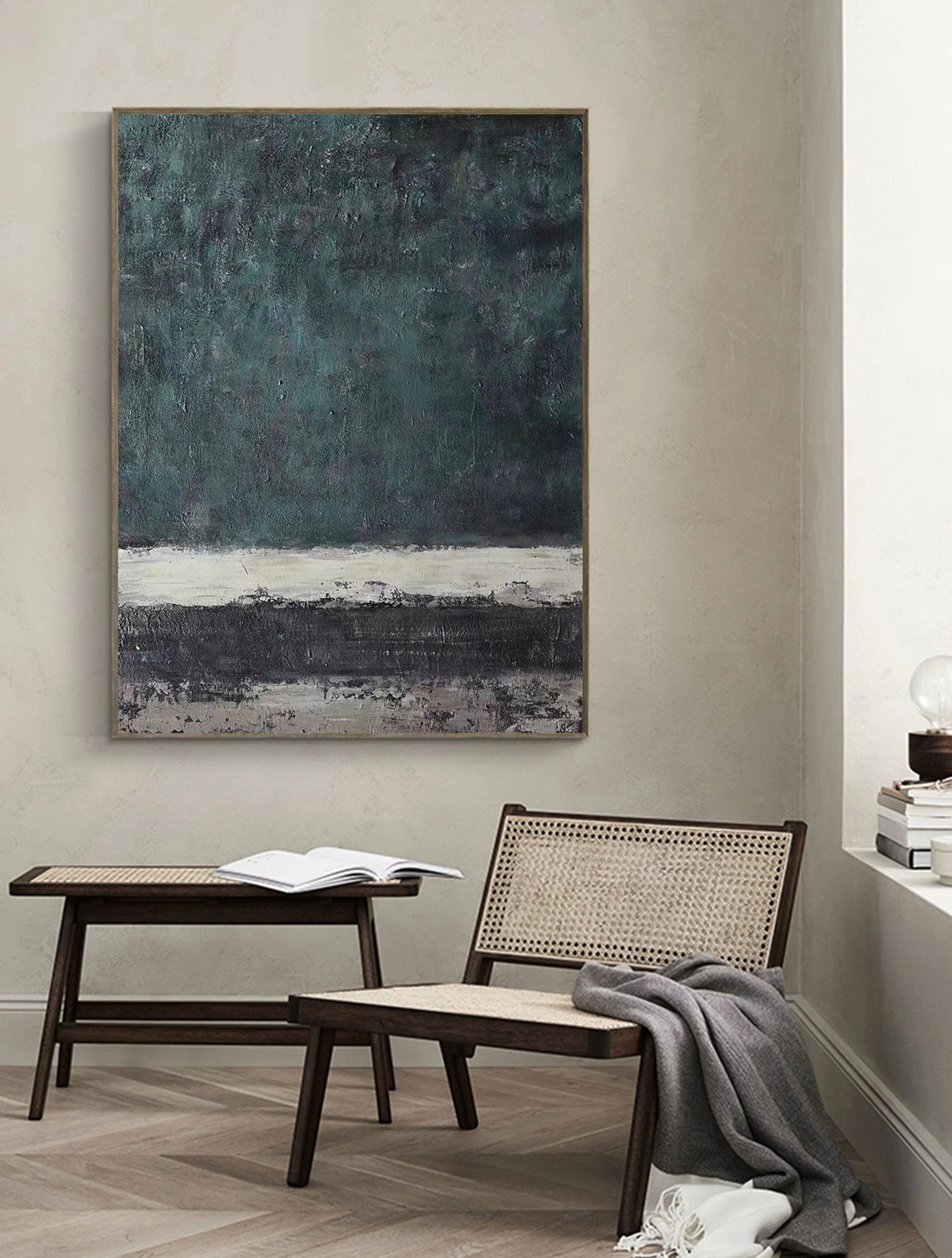 Multicolor Echoes Of Serenity Abstract Canvas Wall Art - Artwallpainting