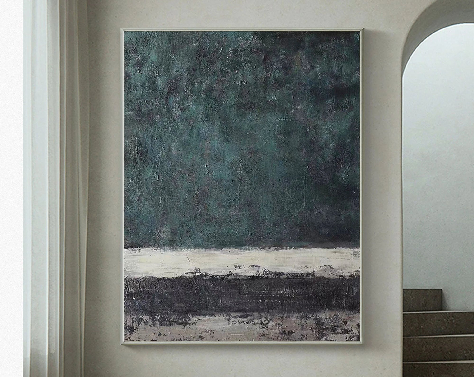 Multicolor Echoes Of Serenity Abstract Canvas Wall Art - Artwallpainting