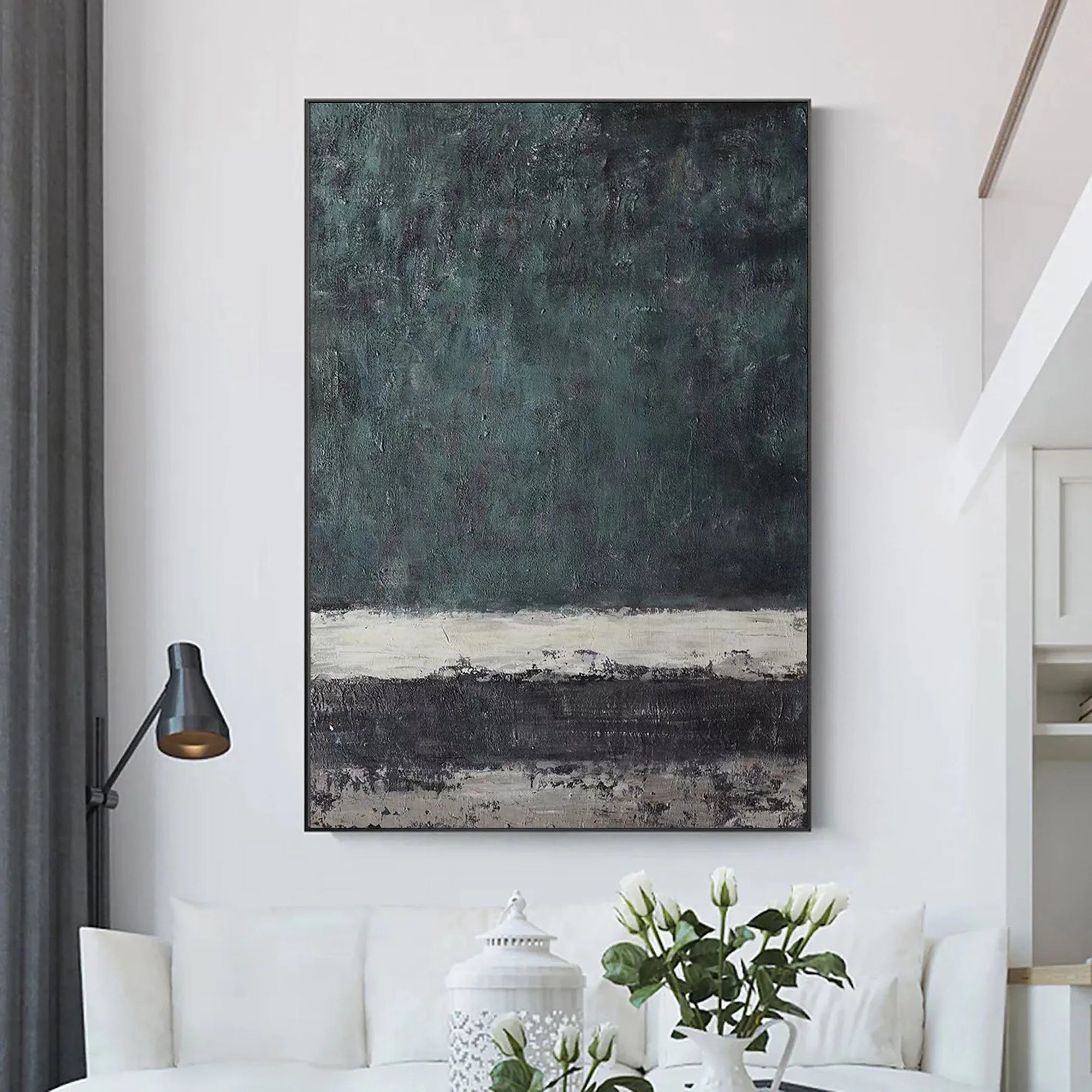 Multicolor Echoes Of Serenity Abstract Canvas Wall Art - Artwallpainting