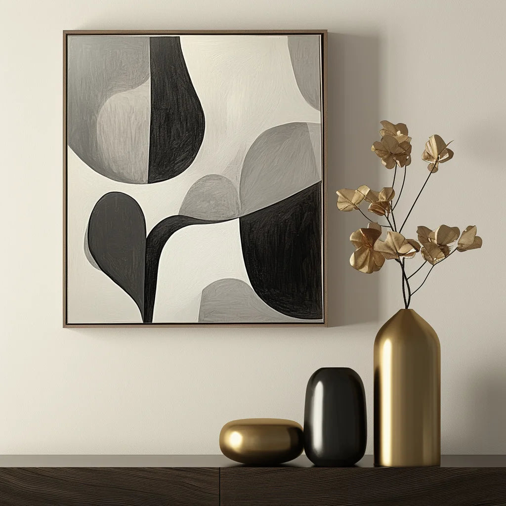 Multicolor Echoes Of Silence - Minimalist Abstract Canvas Art - Artwallpainting