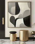 Multicolor Echoes Of Silence - Minimalist Abstract Canvas Art - Artwallpainting
