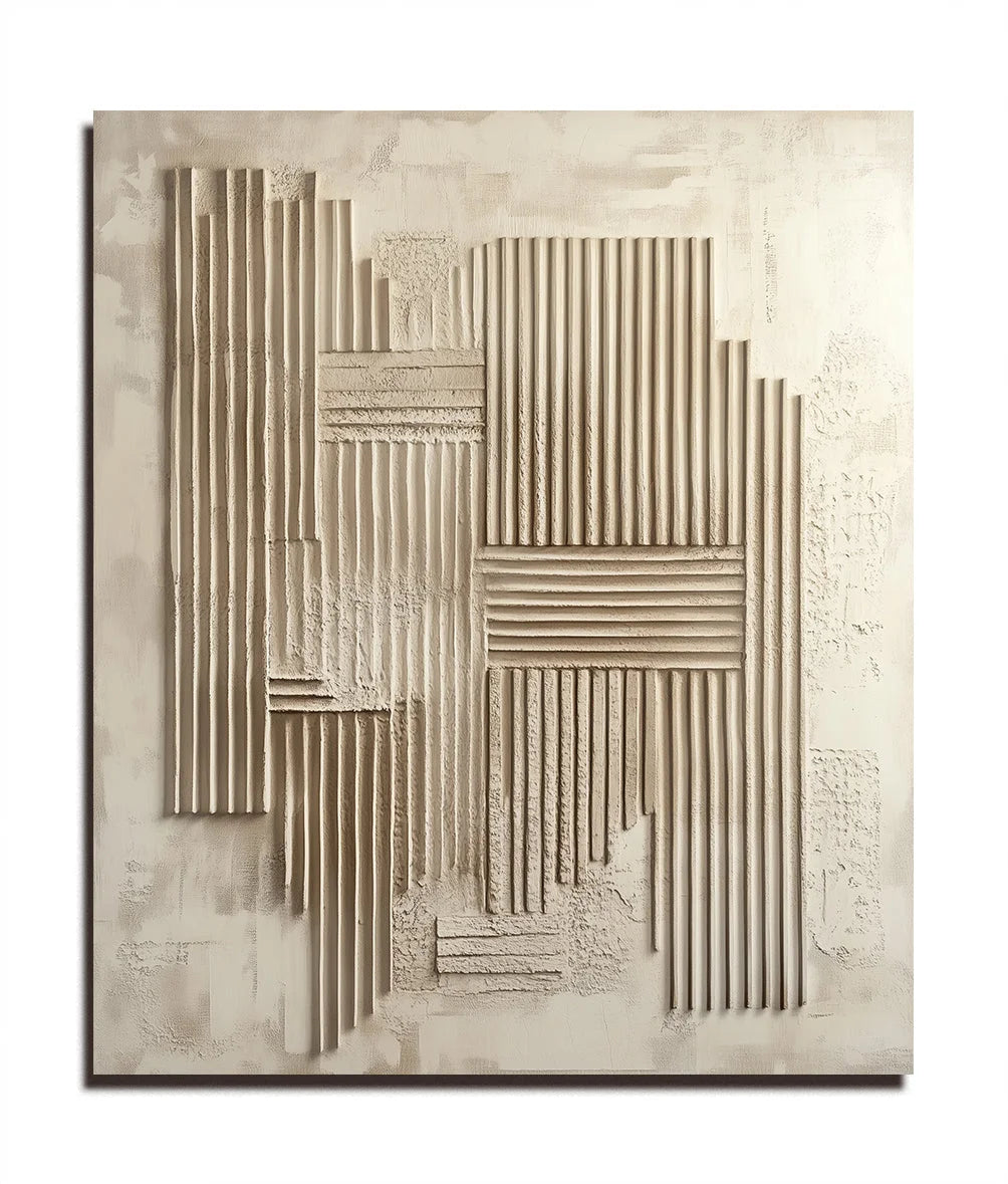 Multicolor Echoes Of Structure - Textured Canvas - Artwallpainting