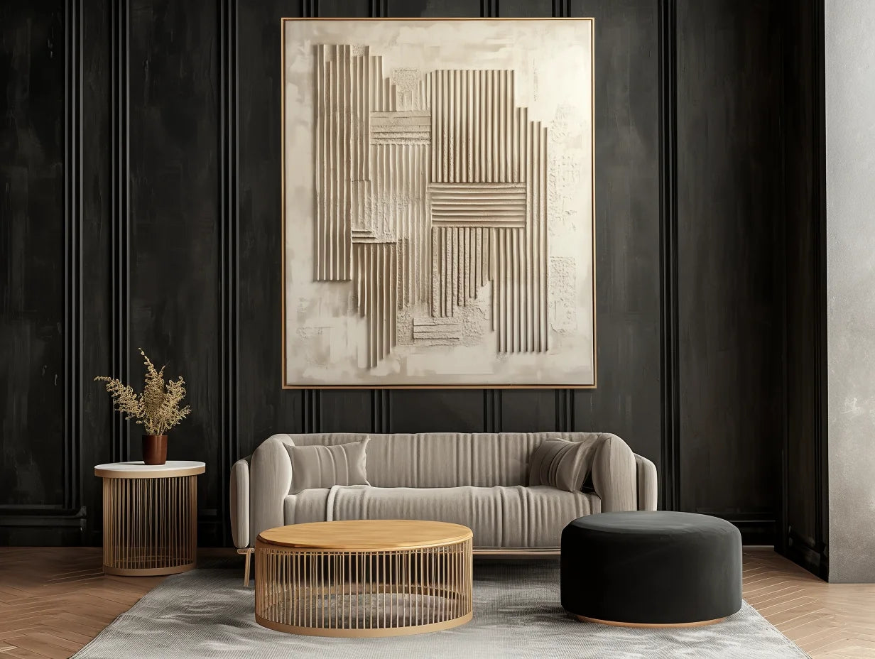 Multicolor Echoes Of Structure - Textured Canvas - Artwallpainting