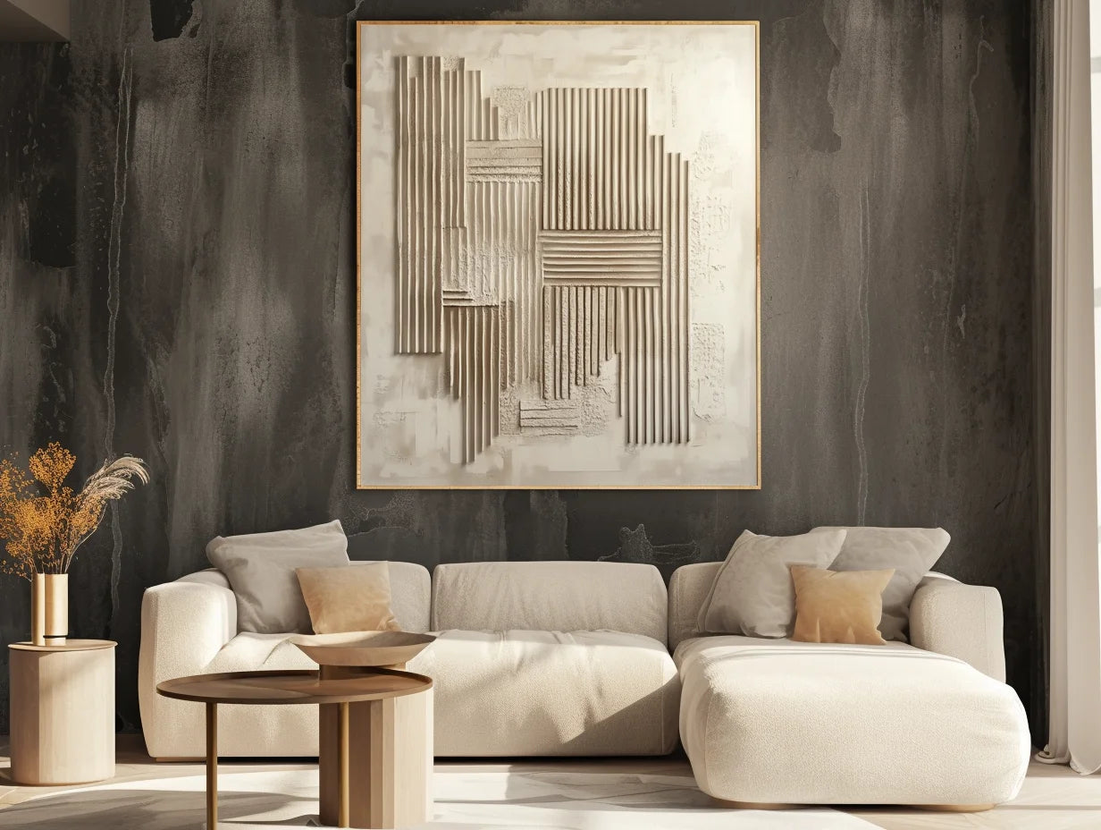 Multicolor Echoes Of Structure - Textured Canvas - Artwallpainting