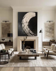 Multicolor Eclipse Flow Abstract Textured Canvas Art - Artwallpainting