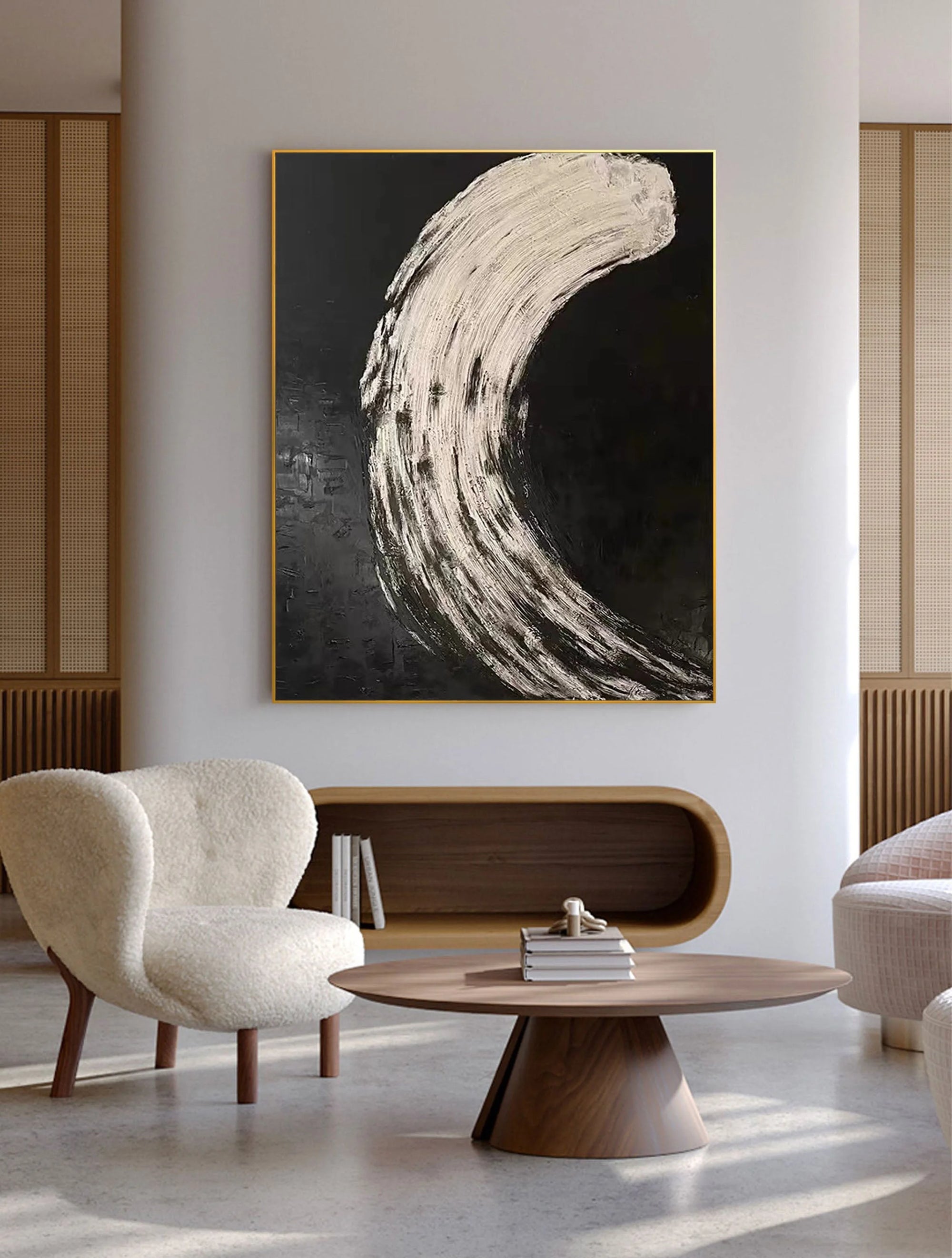 Multicolor Eclipse Flow Abstract Textured Canvas Art - Artwallpainting