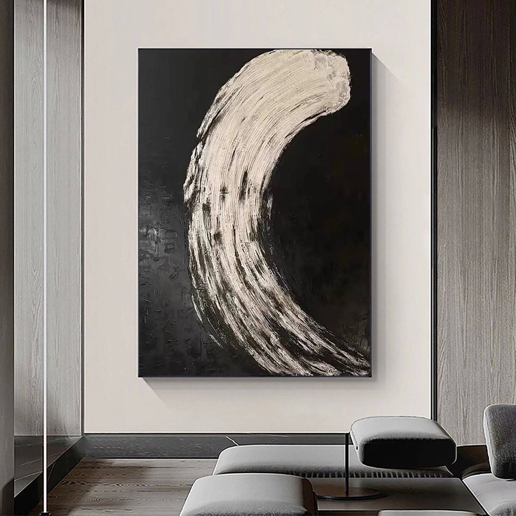 Multicolor Eclipse Flow Abstract Textured Canvas Art - Artwallpainting