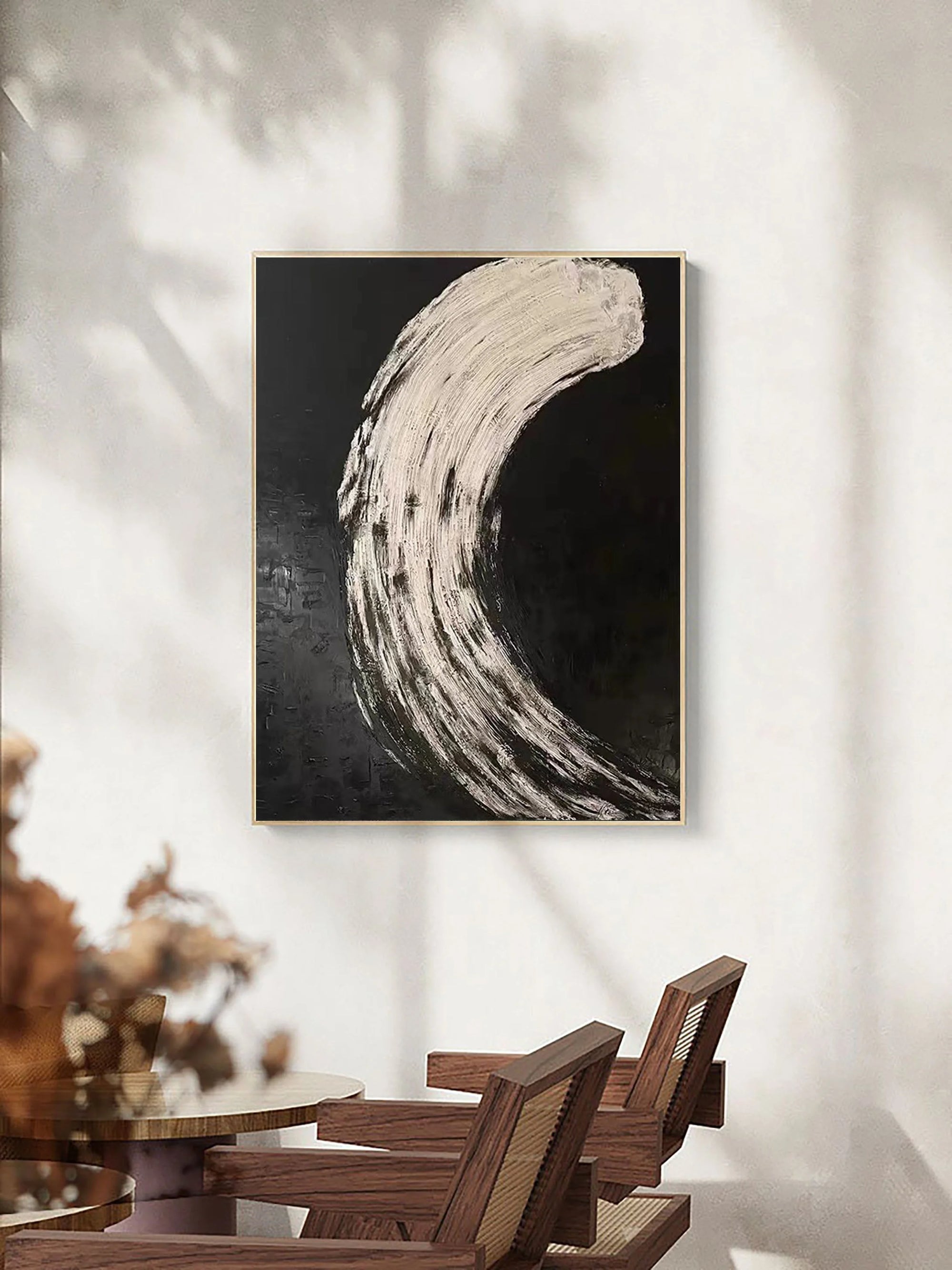 Multicolor Eclipse Flow Abstract Textured Canvas Art - Artwallpainting