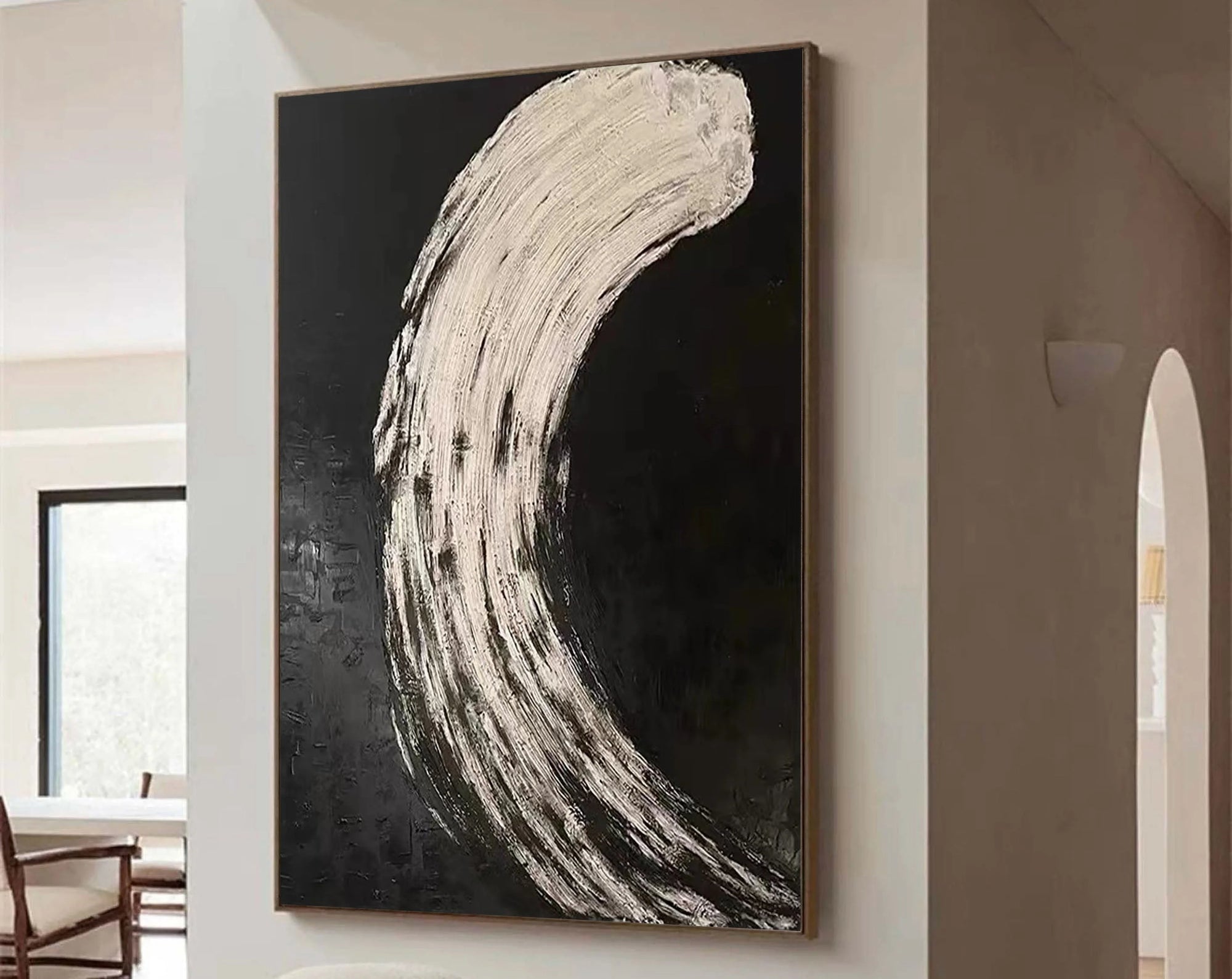 Multicolor Eclipse Flow Abstract Textured Canvas Art - Artwallpainting