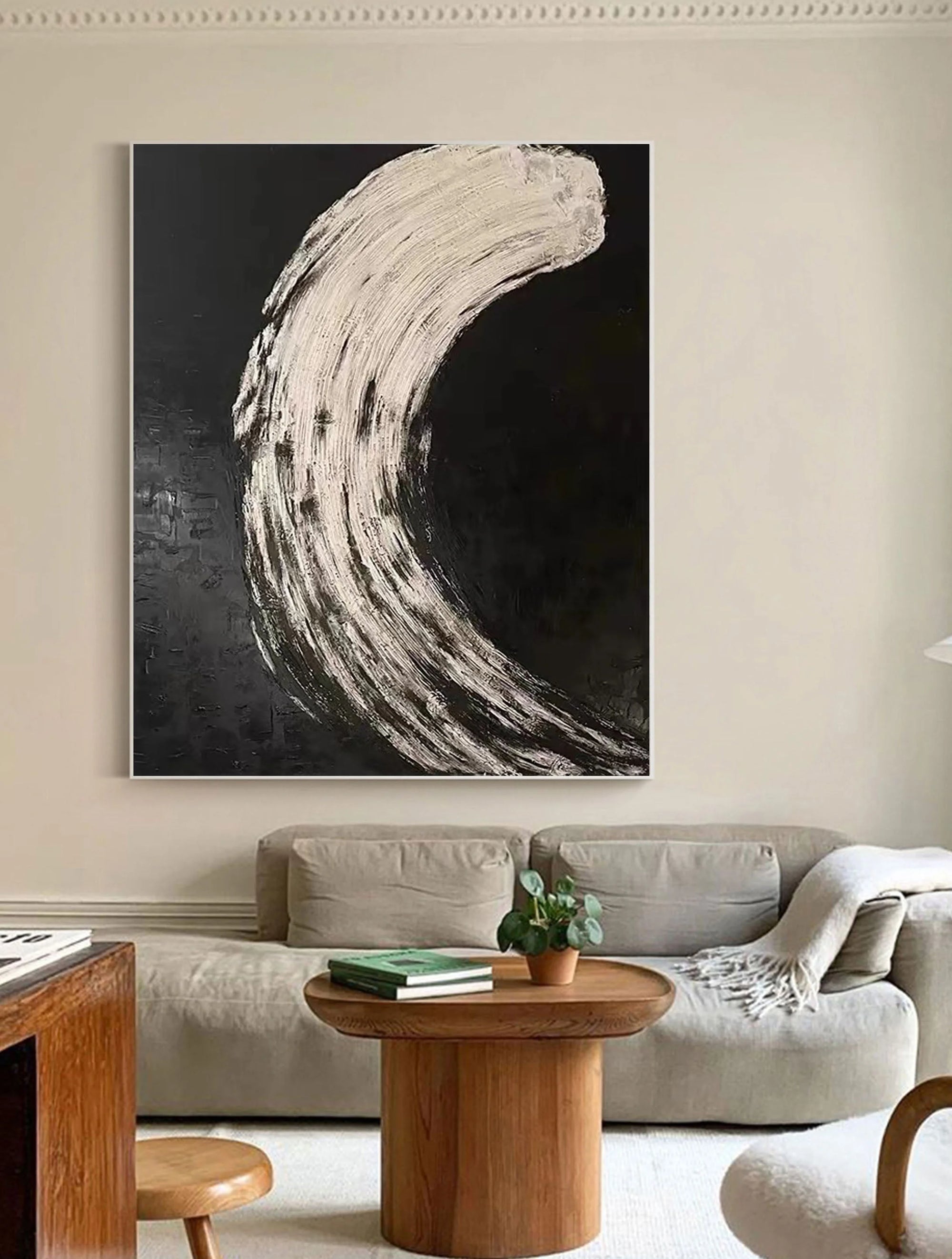 Multicolor Eclipse Flow Abstract Textured Canvas Art - Artwallpainting