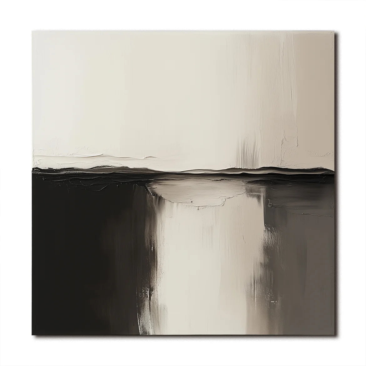 Multicolor Eclipse Horizon Canvas-Wabi-Sabi Style Abstract Oil Painting Wall Art - Artwallpainting