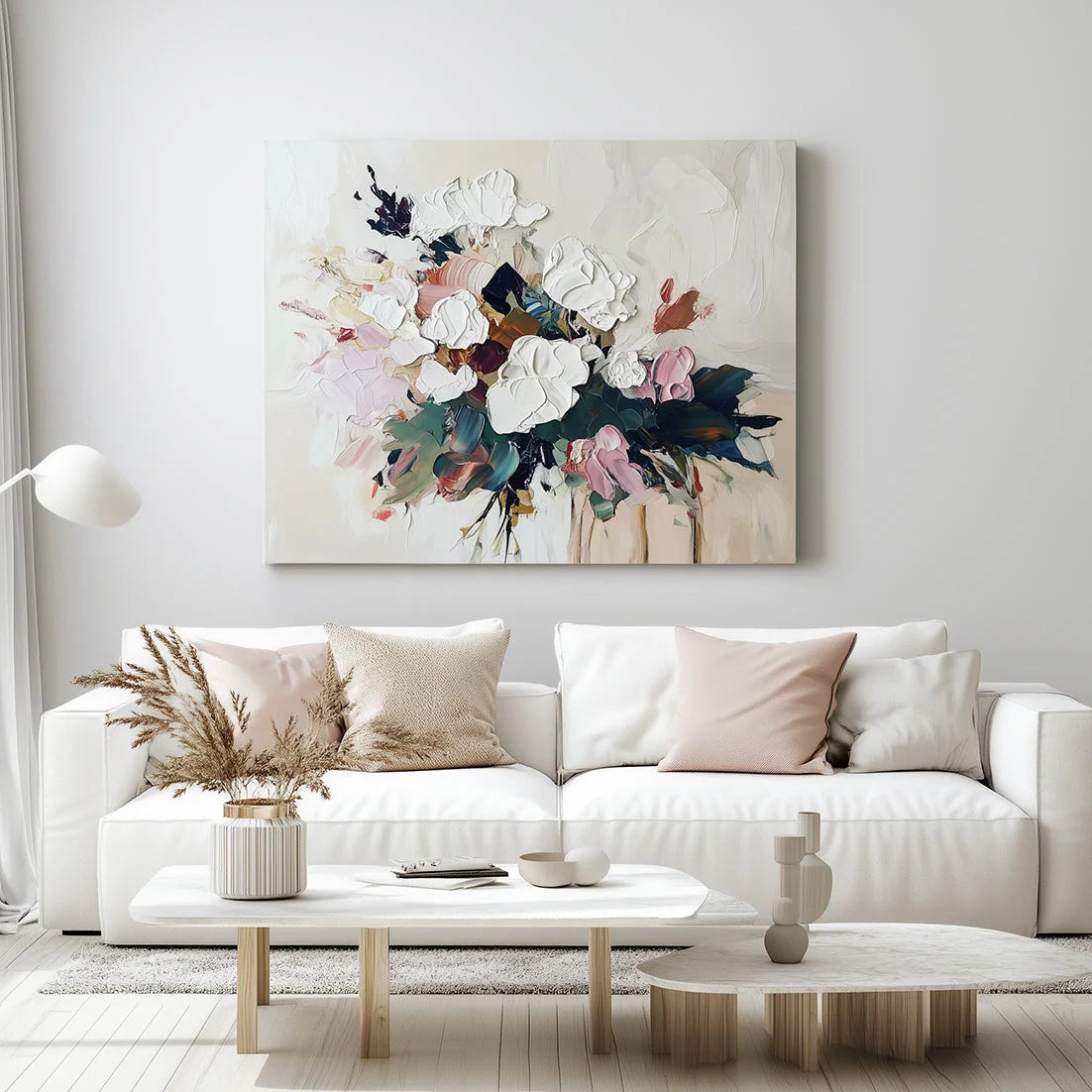 Multicolor Elegant Bloom Textured Canvas - Artwallpainting