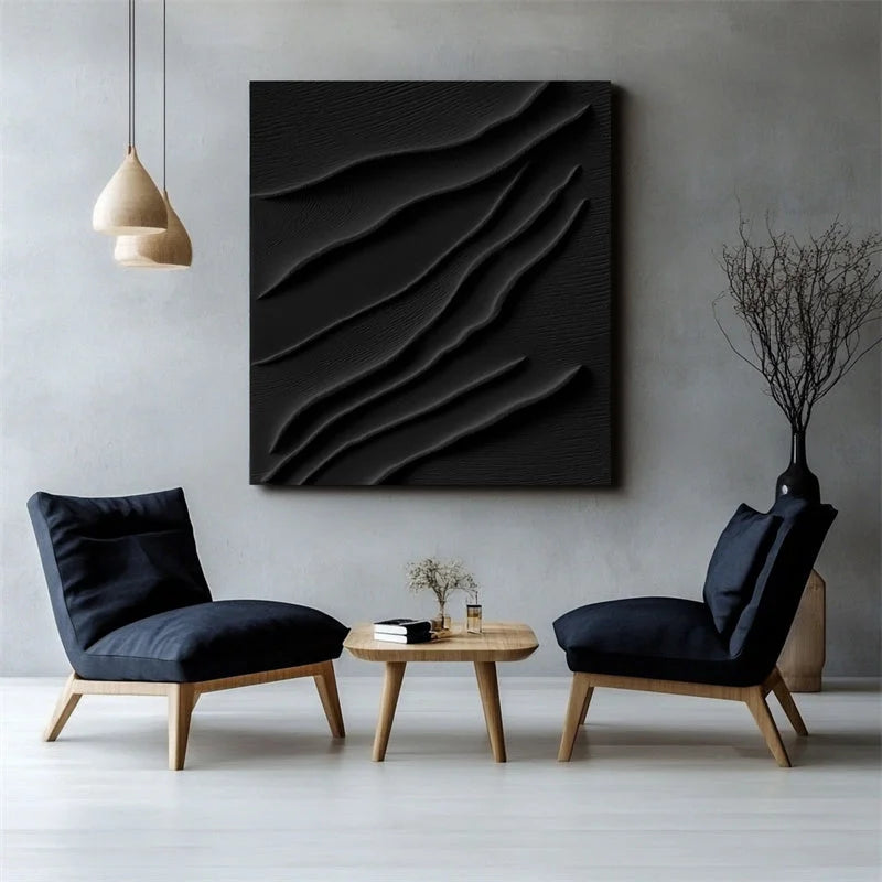 Multicolor Elegant Waves Textured Art - Artwallpainting