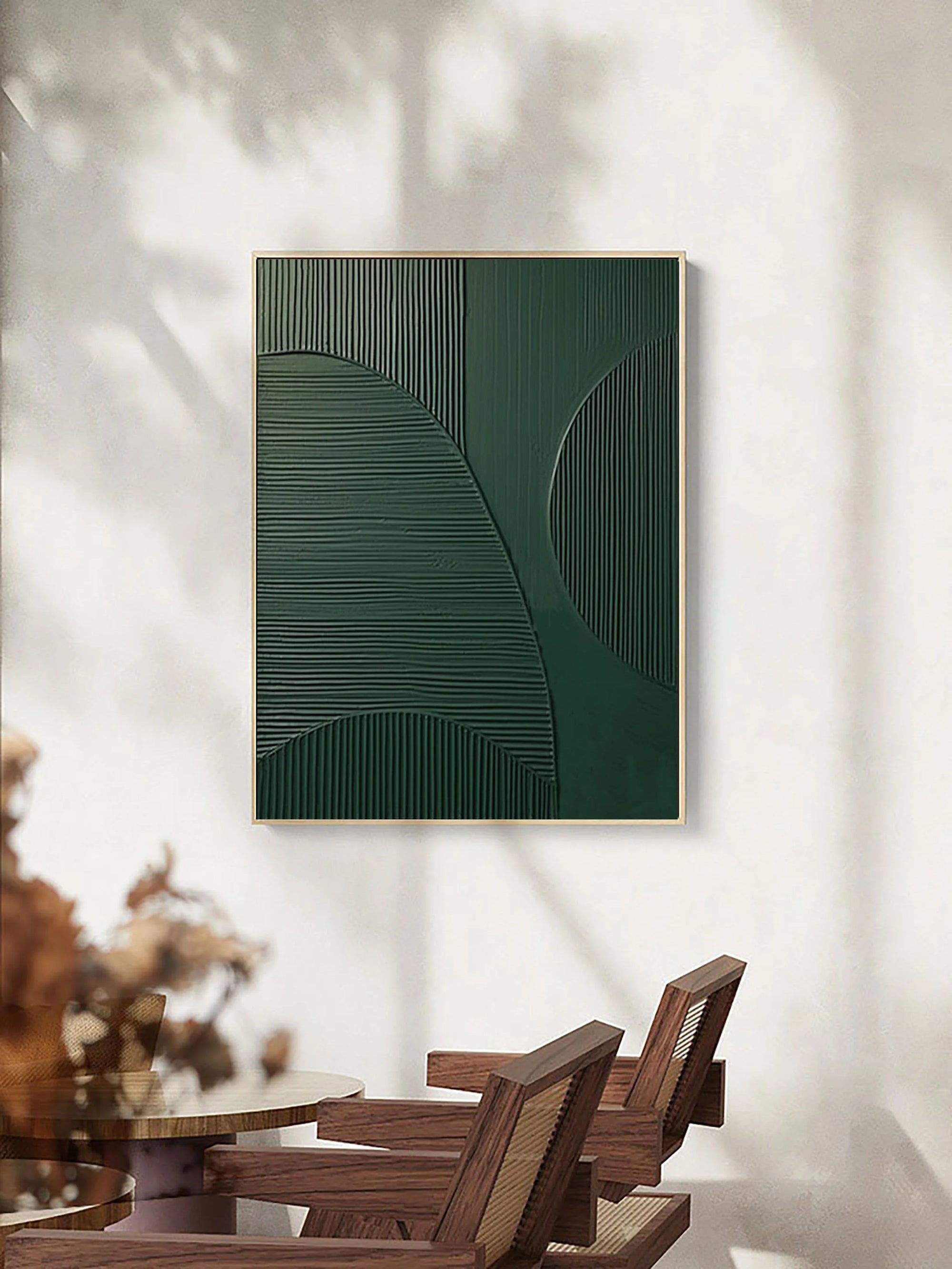 Multicolor Emerald Balance Textured Abstract Geometric Wall Art - Artwallpainting