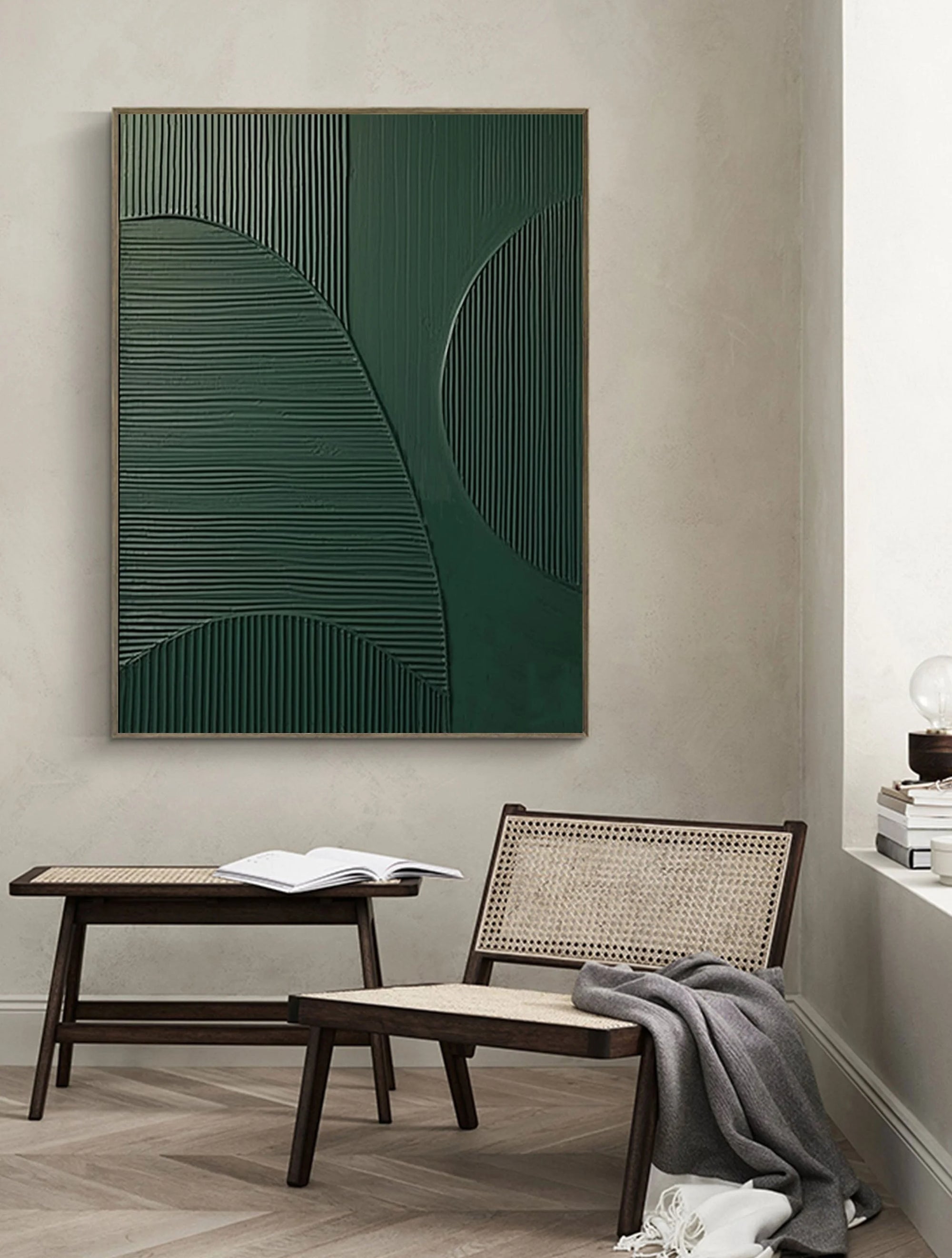 Multicolor Emerald Balance Textured Abstract Geometric Wall Art - Artwallpainting