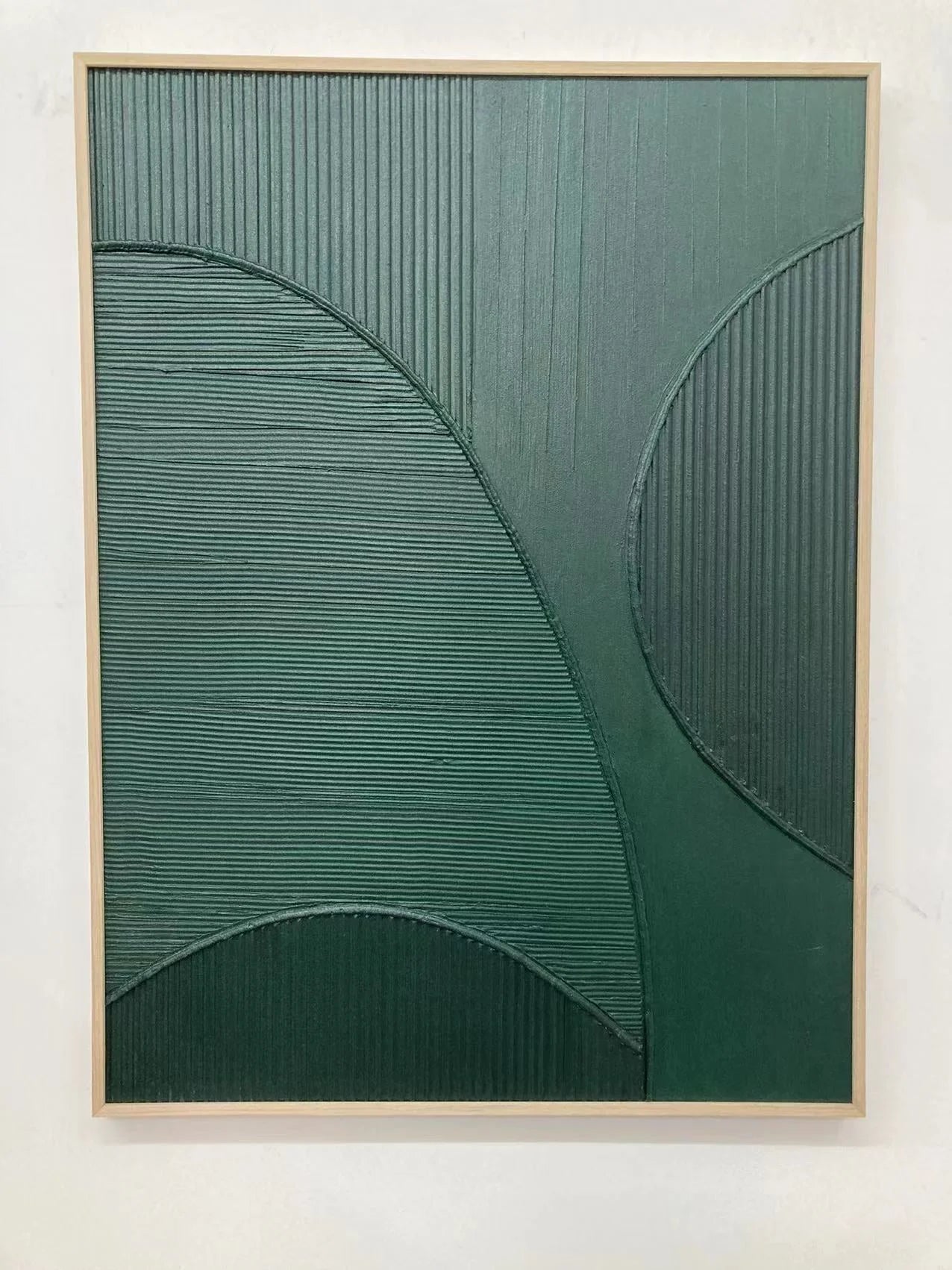 Multicolor Emerald Balance Textured Abstract Geometric Wall Art - Artwallpainting