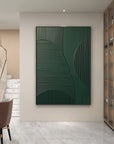 Multicolor Emerald Balance Textured Abstract Geometric Wall Art - Artwallpainting
