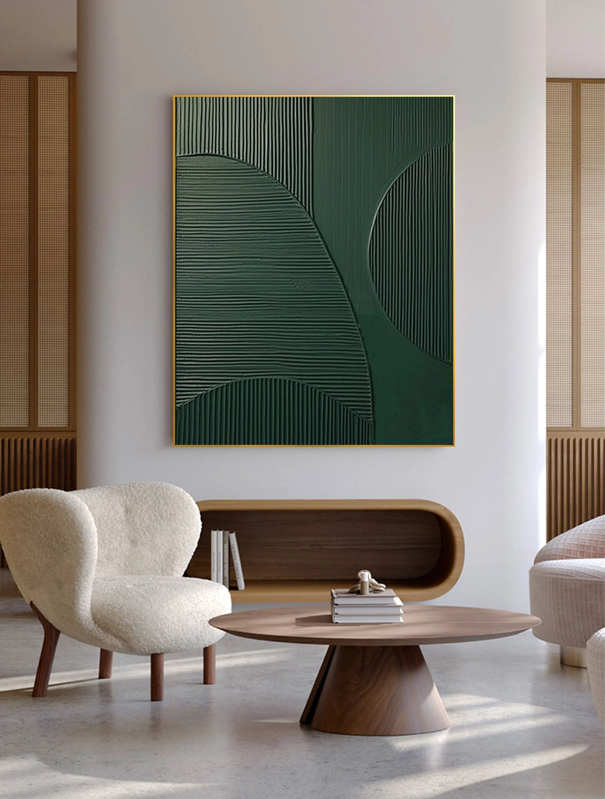 Multicolor Emerald Balance Textured Abstract Geometric Wall Art - Artwallpainting