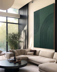 Multicolor Emerald Echoes Textured Abstract Canvas Art - Artwallpainting