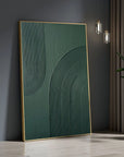 Multicolor Emerald Echoes Textured Abstract Canvas Art - Artwallpainting