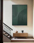 Multicolor Emerald Echoes Textured Abstract Canvas Art - Artwallpainting