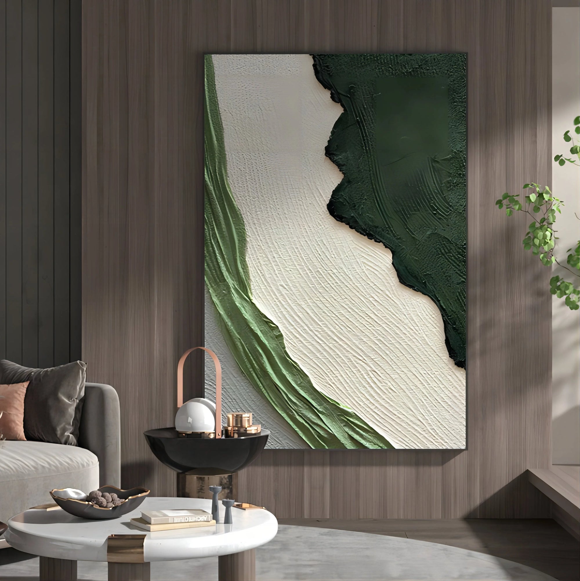 Multicolor Emerald Edge Textured Layers - Artwallpainting