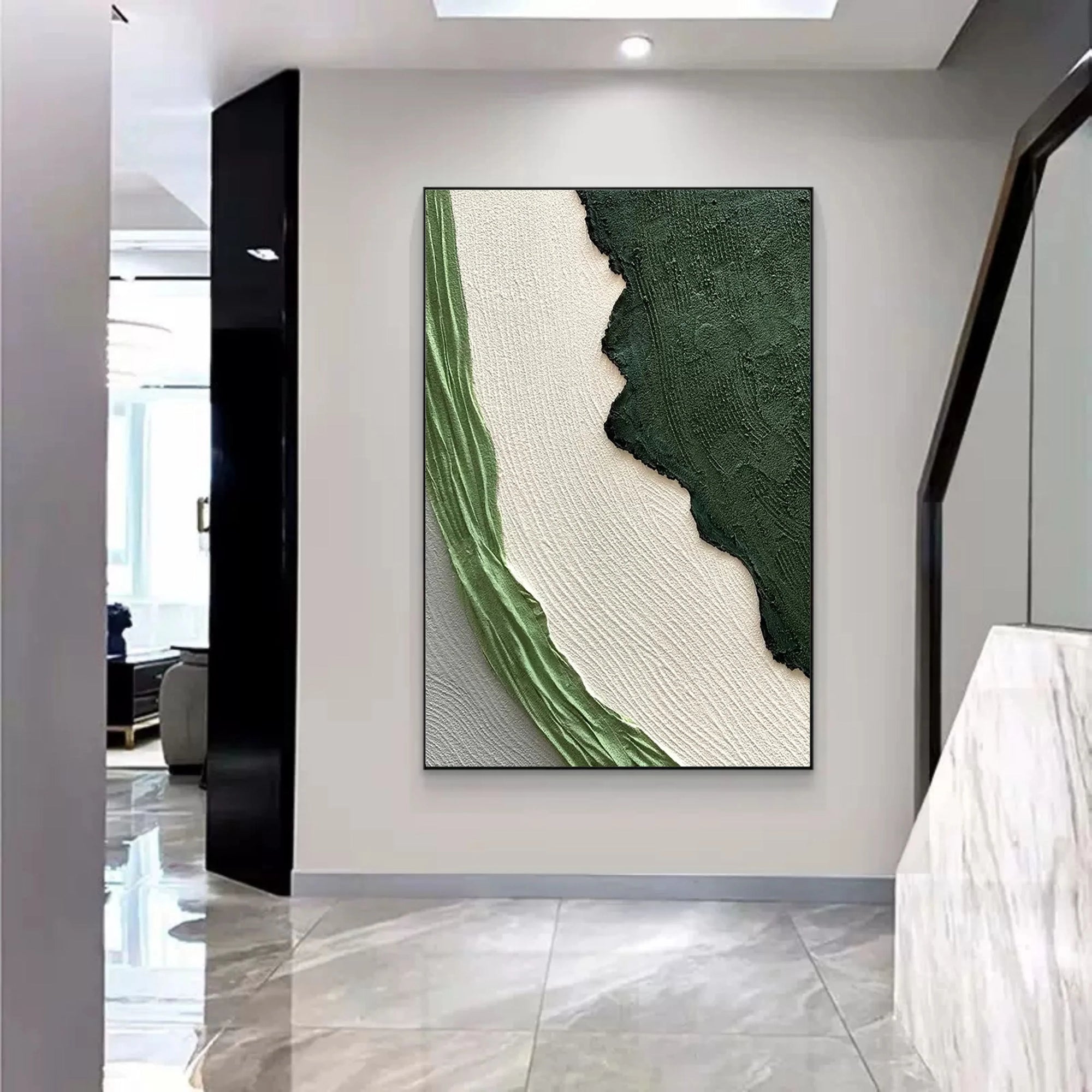 Multicolor Emerald Edge Textured Layers - Artwallpainting