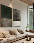 Multicolor Emerald Mist Dual Canvas Set Of 2 - Artwallpainting