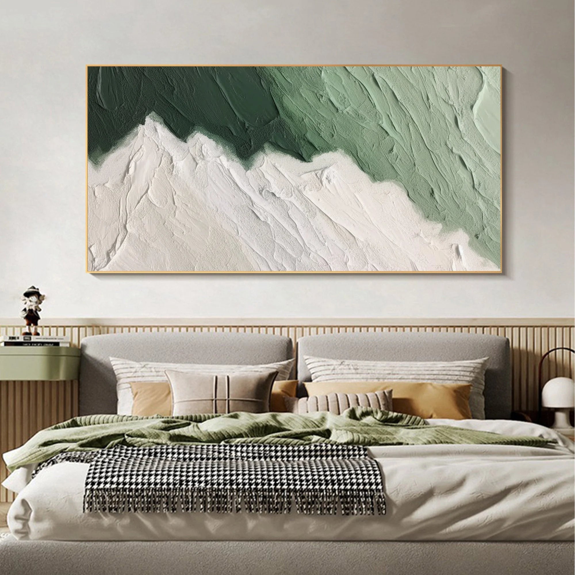 Multicolor Emerald Peaks - Abstract Textured Canvas Art - Artwallpainting