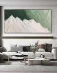 Multicolor Emerald Peaks - Abstract Textured Canvas Art - Artwallpainting