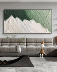 Multicolor Emerald Peaks - Abstract Textured Canvas Art - Artwallpainting
