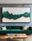 Multicolor Emerald Peaks Textured Art - Artwallpainting