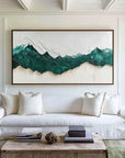 Multicolor Emerald Peaks Textured Art - Artwallpainting