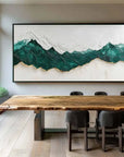 Multicolor Emerald Peaks Textured Art - Artwallpainting