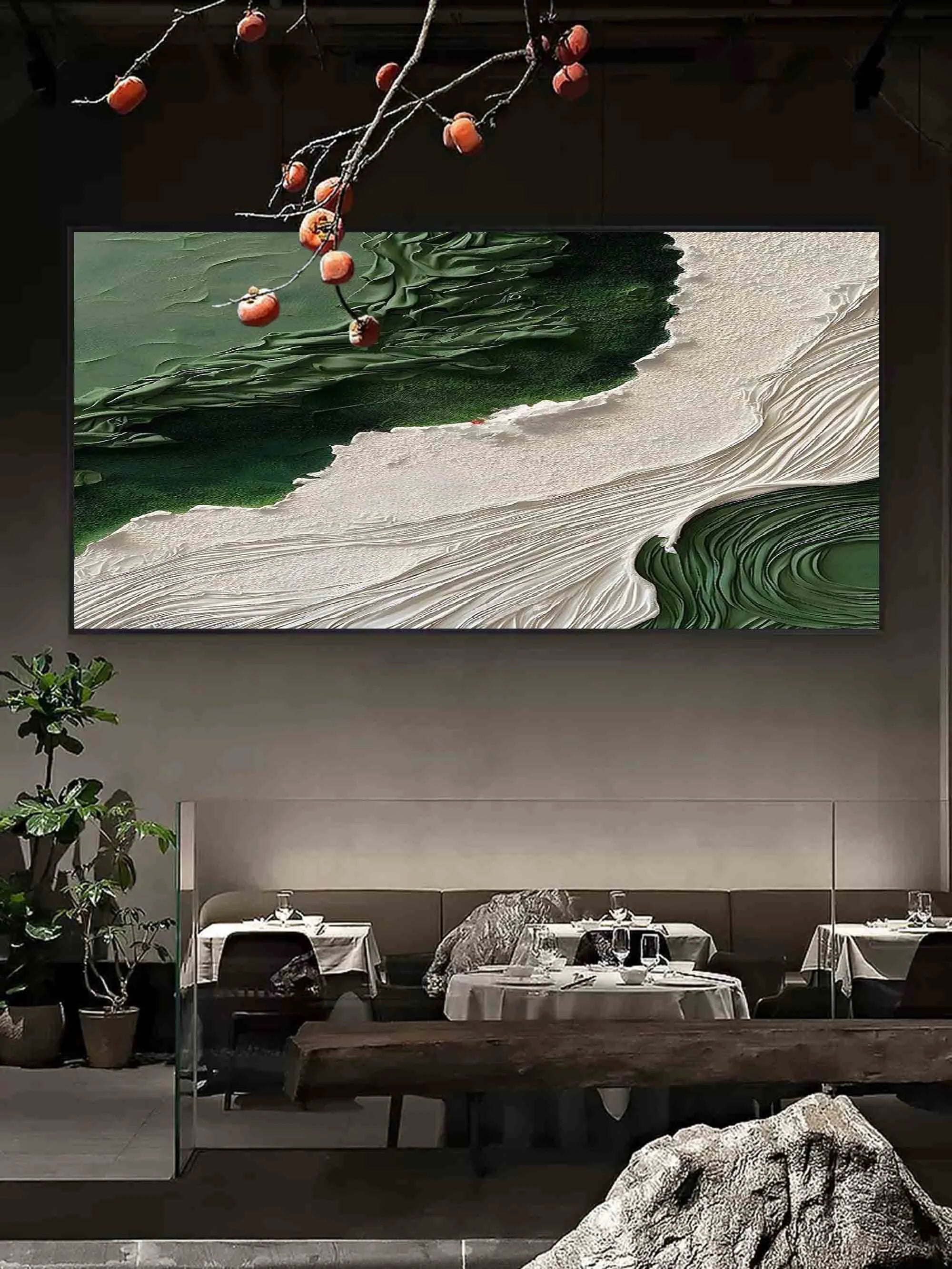 Multicolor Emerald Shoreline Canvas Art - Artwallpainting