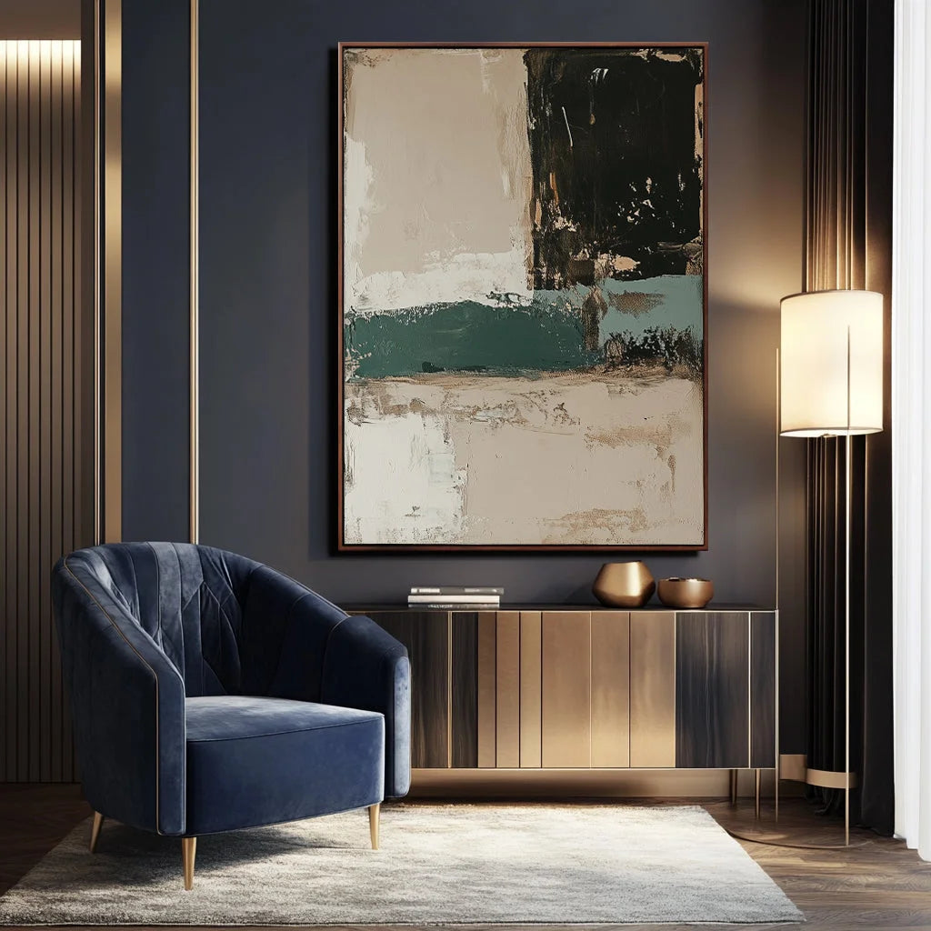 Multicolor Emerald Tranquility Canvas Painting For Home Decoration - Artwallpainting