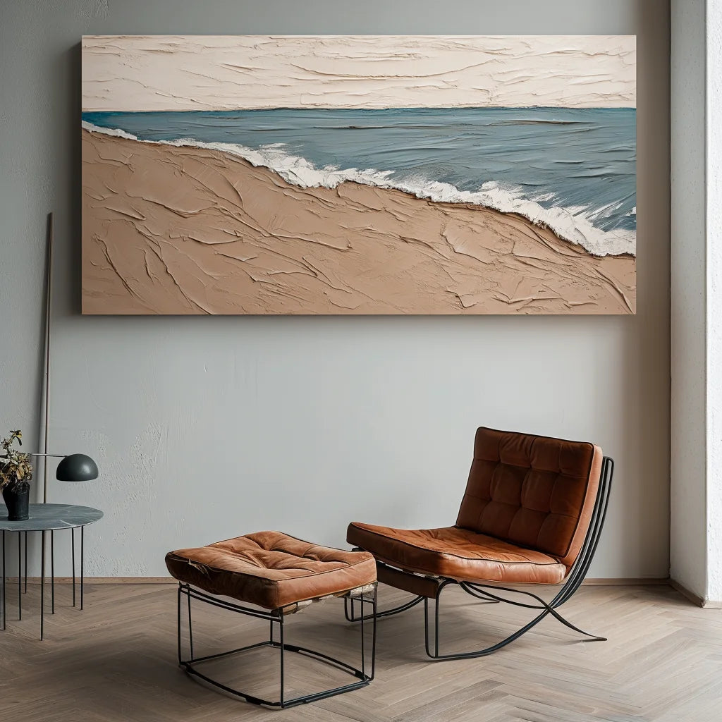 Multicolor Endless Tides Abstract Ocean Painting - Artwallpainting