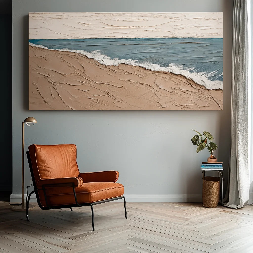 Multicolor Endless Tides Abstract Ocean Painting - Artwallpainting
