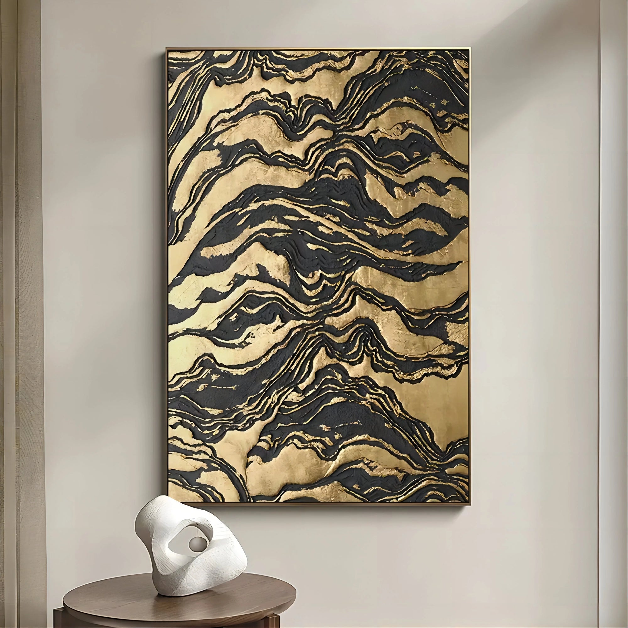 Multicolor Erosion Luxe Abstract Canvas Painting For Home Decoration - Artwallpainting