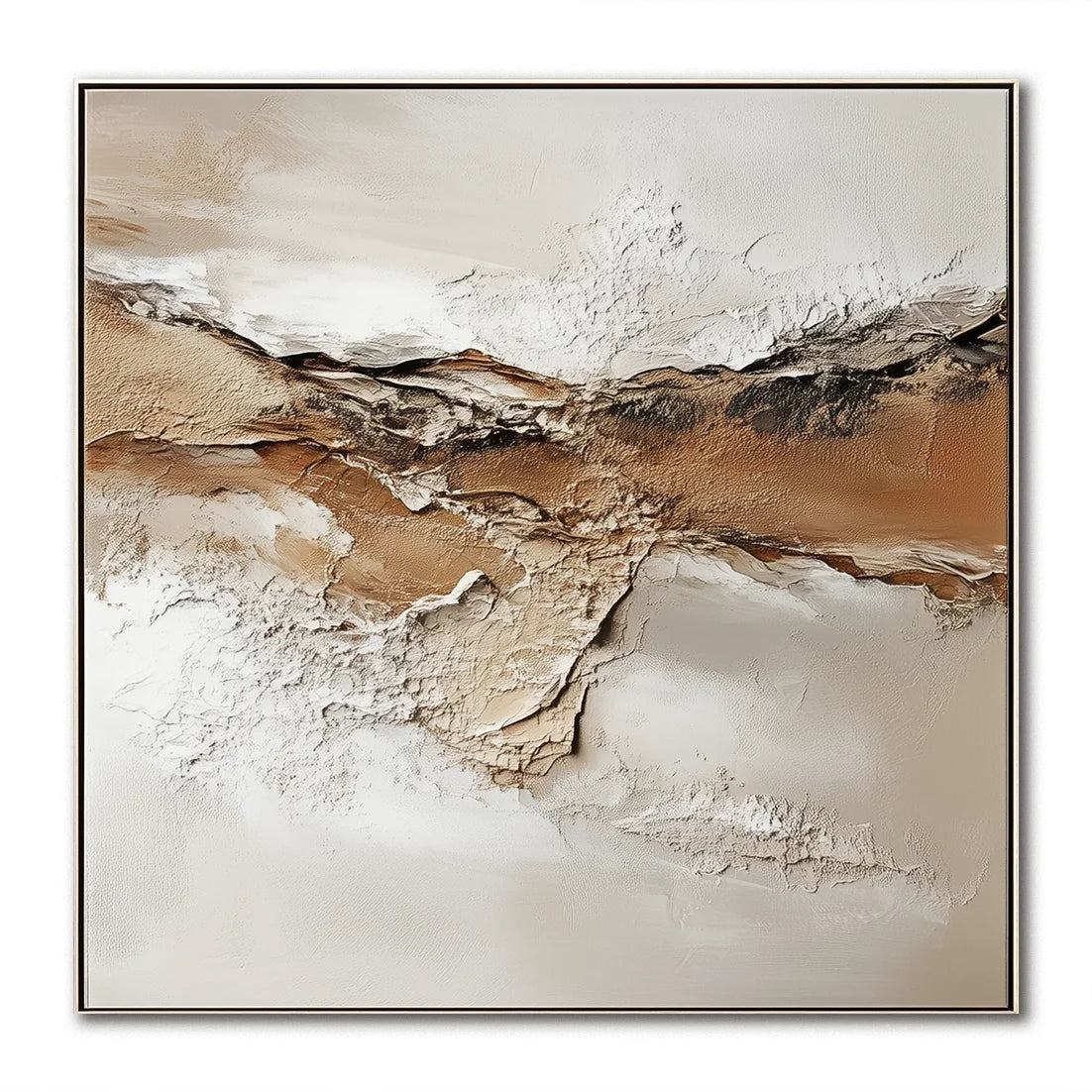 Multicolor Erosion S Whisper - Hand Drawn Texture Earth Rock Wall Art - Artwallpainting