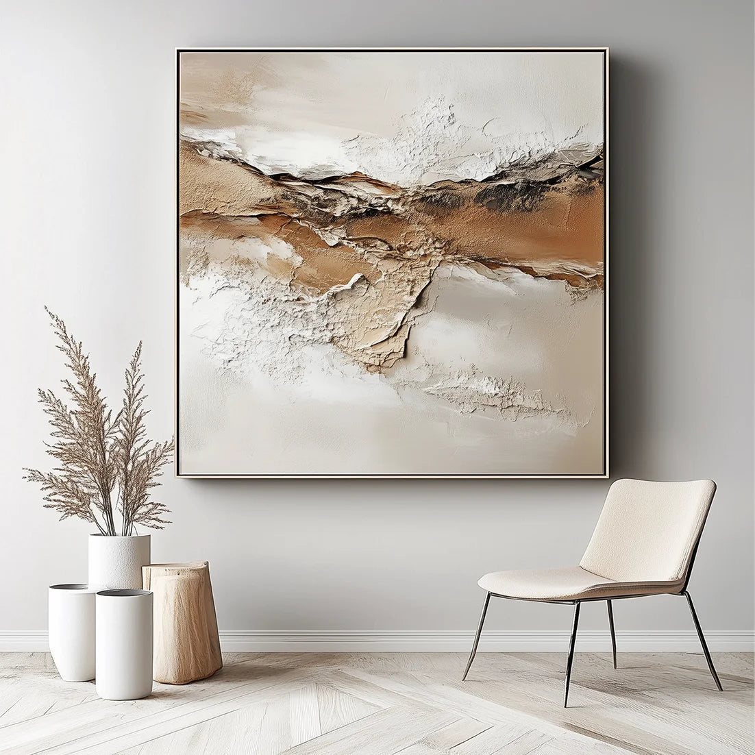 Multicolor Erosion S Whisper - Hand Drawn Texture Earth Rock Wall Art - Artwallpainting