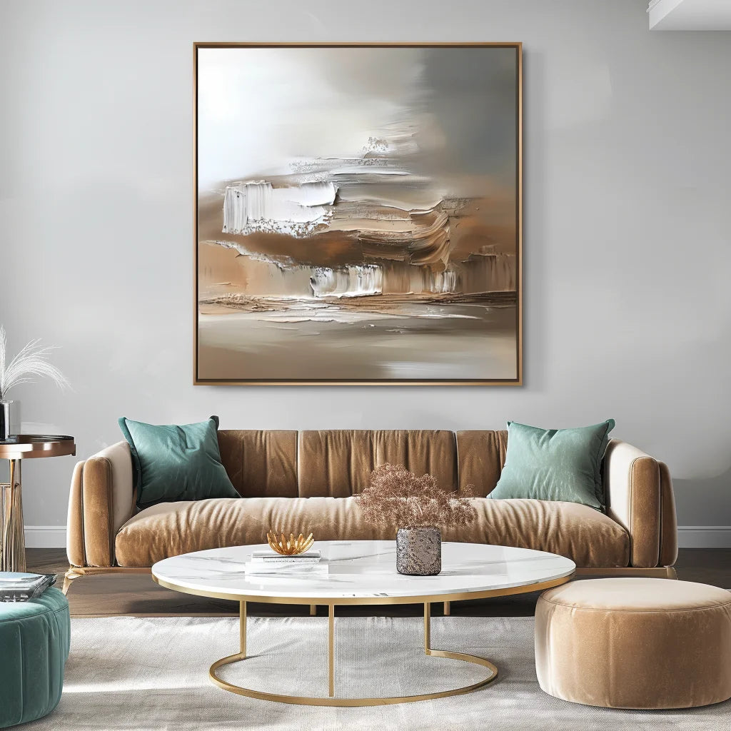 Multicolor Eternal Horizons-Modern Minimalist Warm Brown Natural Abstract Oil Painting Wall Art - Artwallpainting