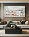 Multicolor Eternal Waves-Modern Minimalist Ocean Texture Wall Art - Artwallpainting