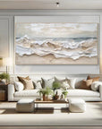 Multicolor Eternal Waves-Modern Minimalist Ocean Texture Wall Art - Artwallpainting
