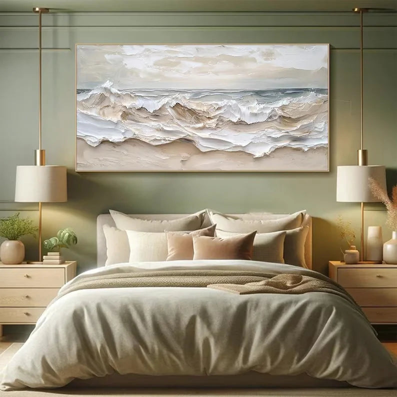 Multicolor Eternal Waves-Modern Minimalist Ocean Texture Wall Art - Artwallpainting