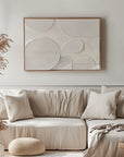 Multicolor Ethereal Balance-Modern Minimalist Light Beige Abstract Circular Block Wall Art - Artwallpainting
