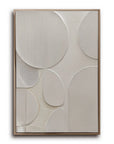 Multicolor Ethereal Balance-Modern Minimalist Light Beige Abstract Circular Block Wall Art - Artwallpainting
