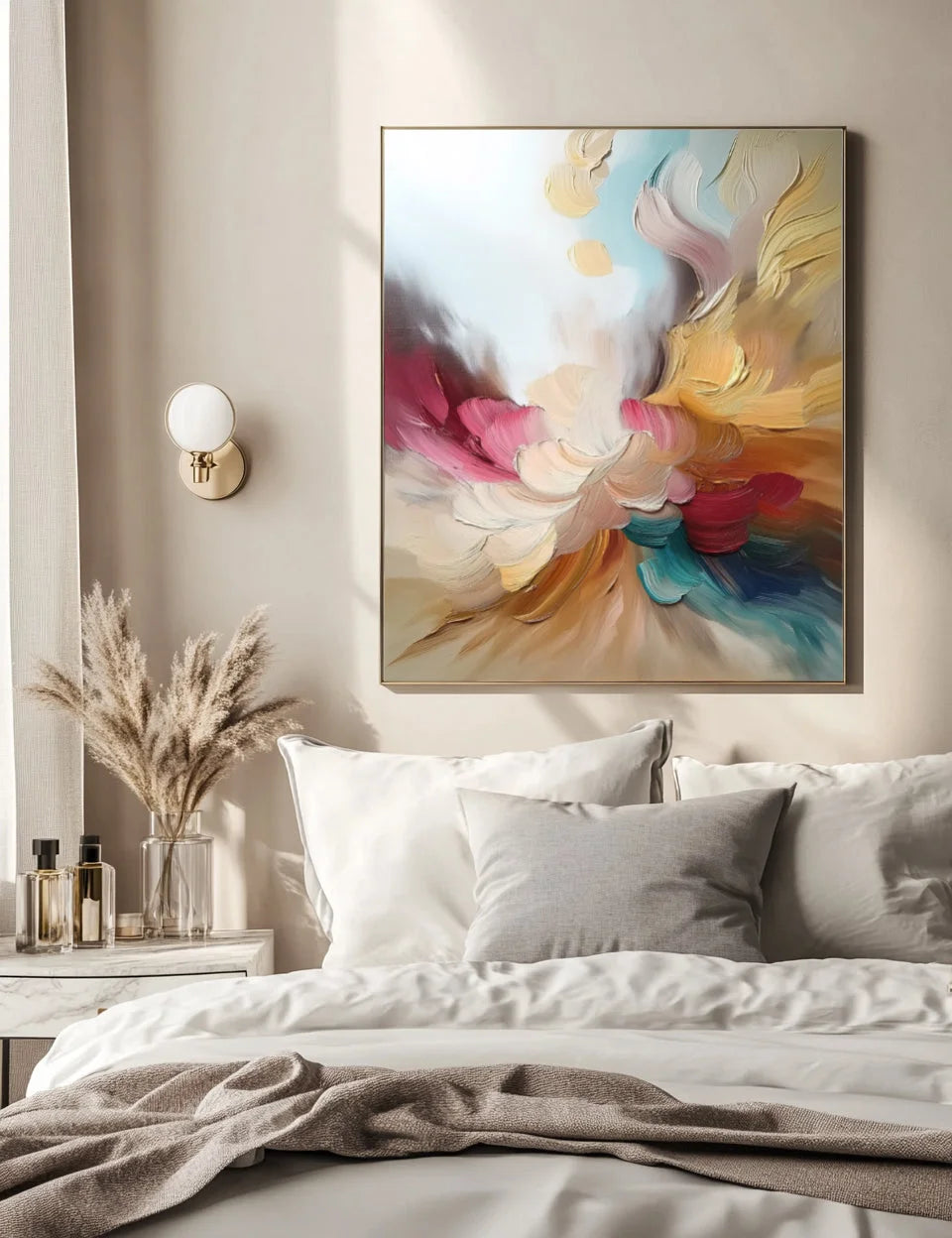 Multicolor Ethereal Bloom Canvas Painting For Home Decoration - Artwallpainting